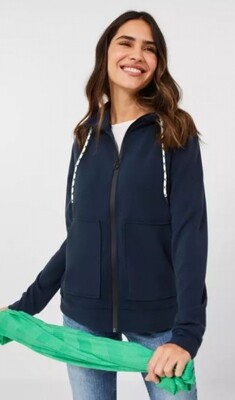 Cecil Sweatjacket w. Stand-Up Collar