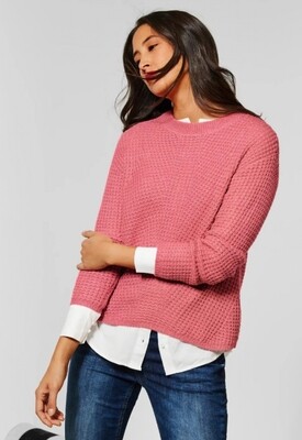 Street One waffle structured sweater