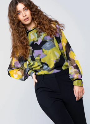 Freebird Blouse Abstract green Jalla