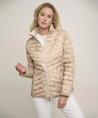 Rino & Pelle Reversible padded jacket Sand doodle and birch Gemma.7002420