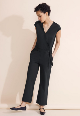Street One Travel Capsule_Jumpsuit Jersey Black A377485