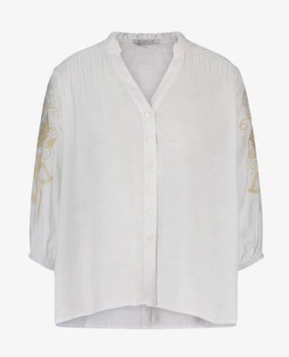 Nukus Tina Blouse Embroidery Off White SS240467