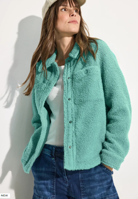 Cecil NOS Teddy Overshirt adriatic green B212239