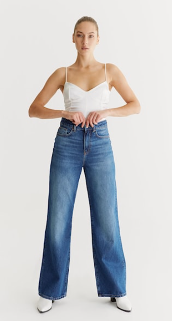 Cup Of Joe Denim wide leg Astra Blue Maria