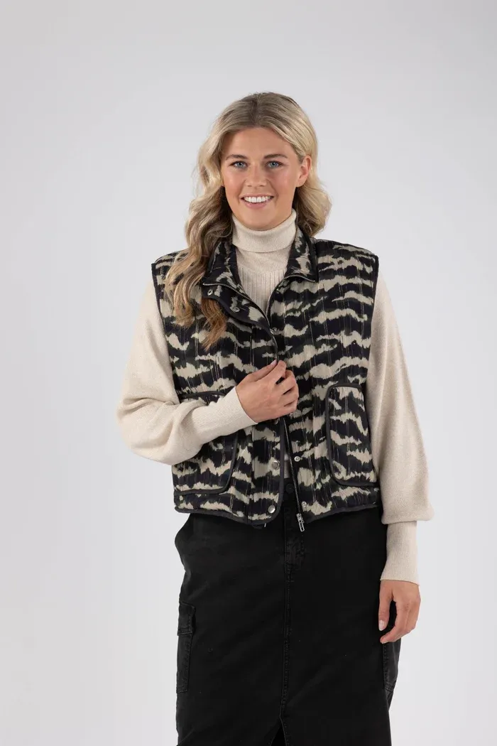 Nukus Tiana Gilet Black/Sand FW241823