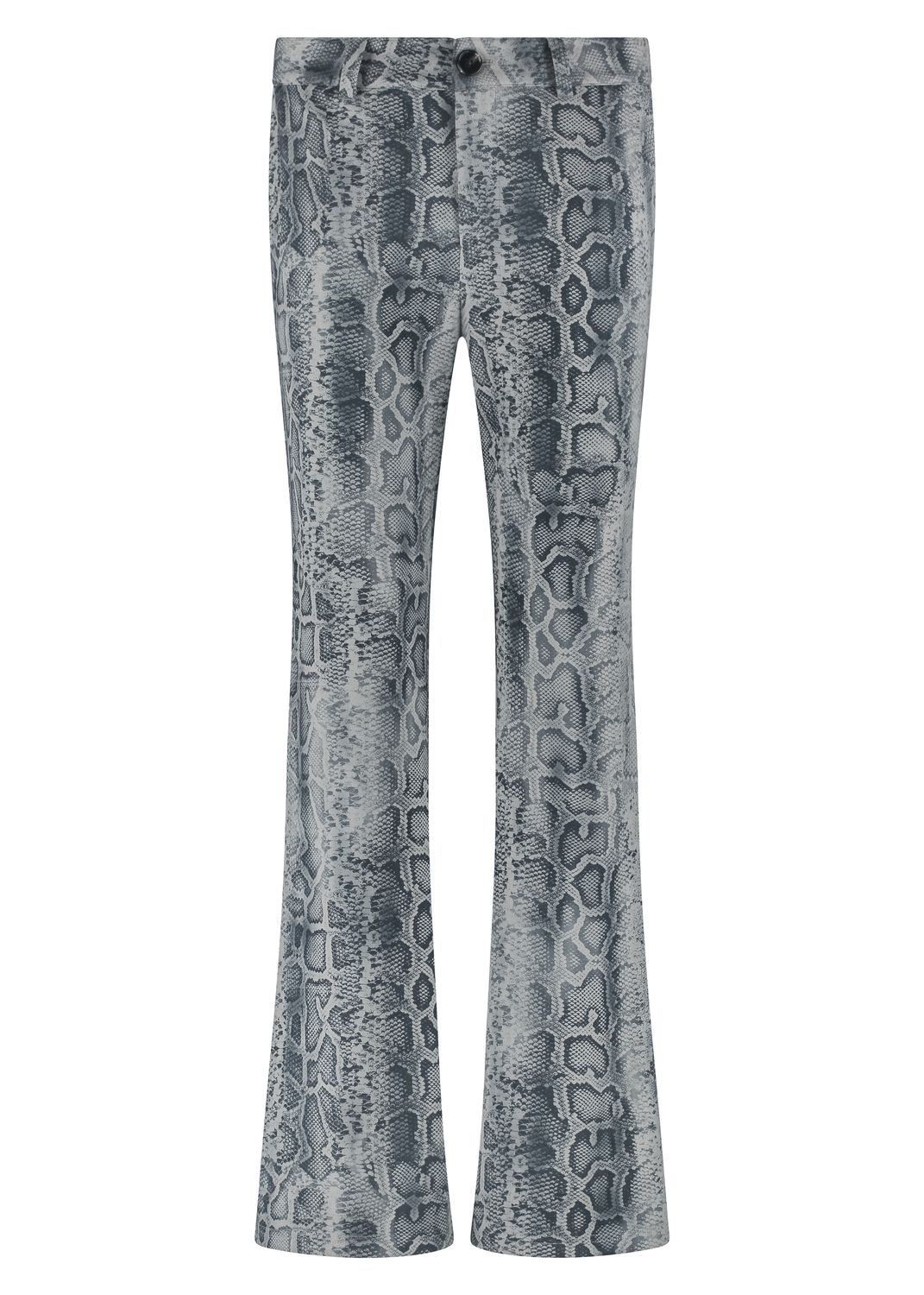 Tramontana Trousers Suedine Grey Snake Print Greys Q15-14-101