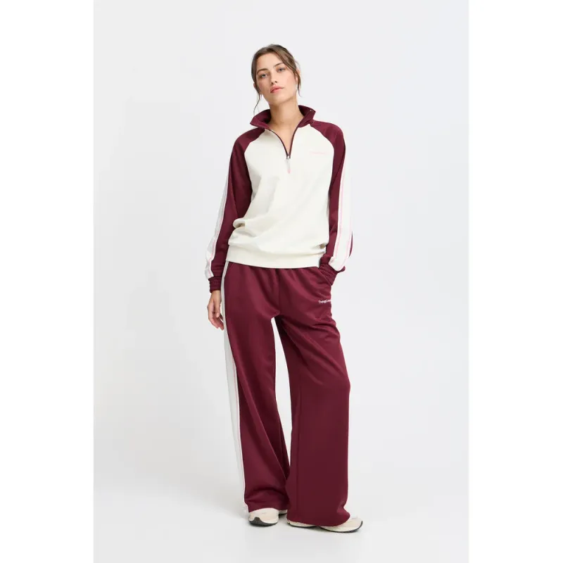 The Jogg Concept JCSIMA WIDE TAPE PANTS:Pants Windsor Wine Mix 22800726