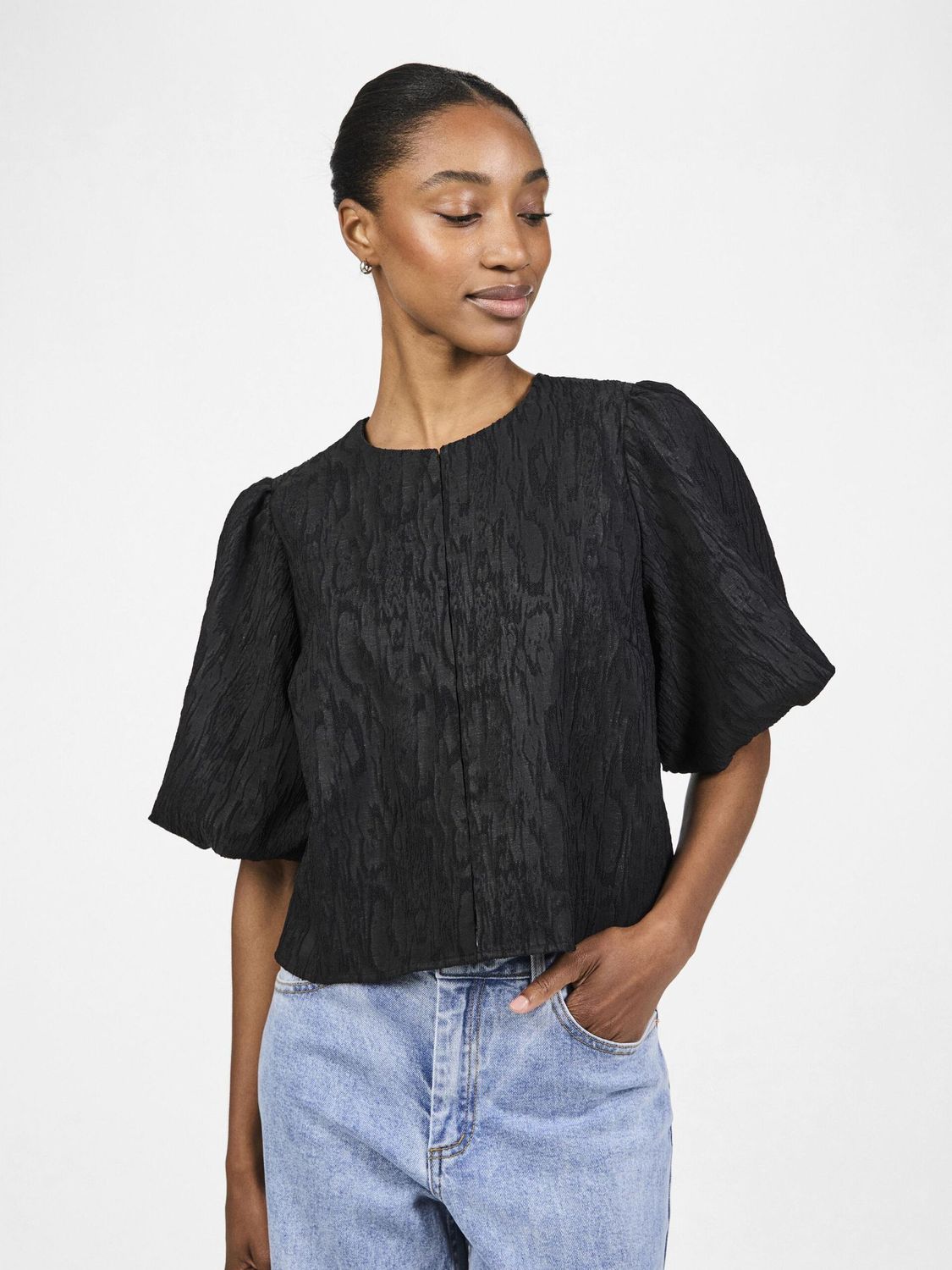 yas YASMINU 2/4 SHORT TOP - EX Black 26037107