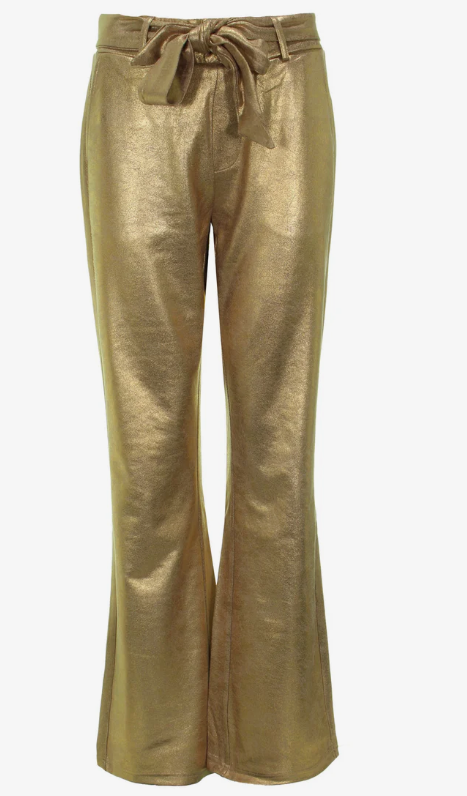 Zoso Metallic suedine trouser gold 245Merle