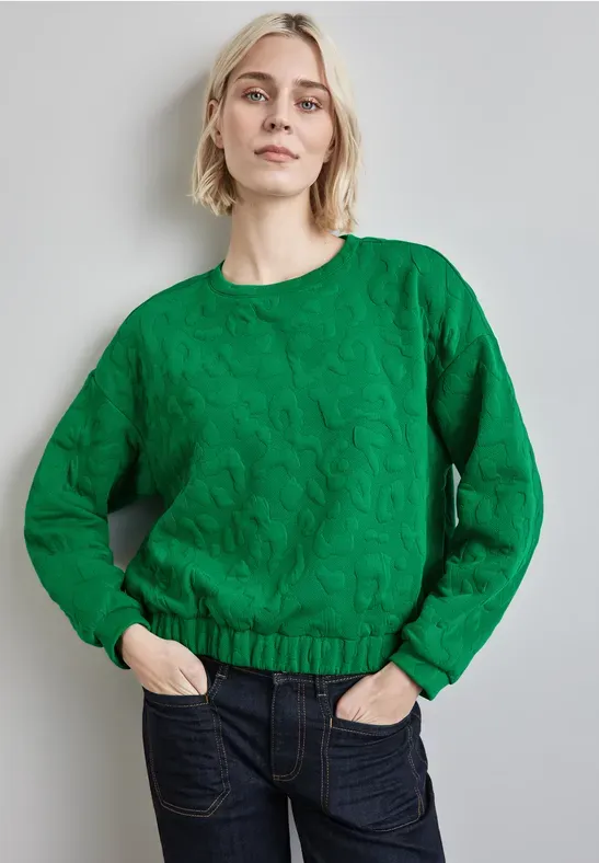 Street One Oversized Leo Sweat vibrant green A303055