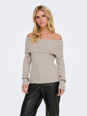 Only ONLKATIA LS OFF SHOULDER KNT NOOS Nacreous Cloud/Melange 15311830