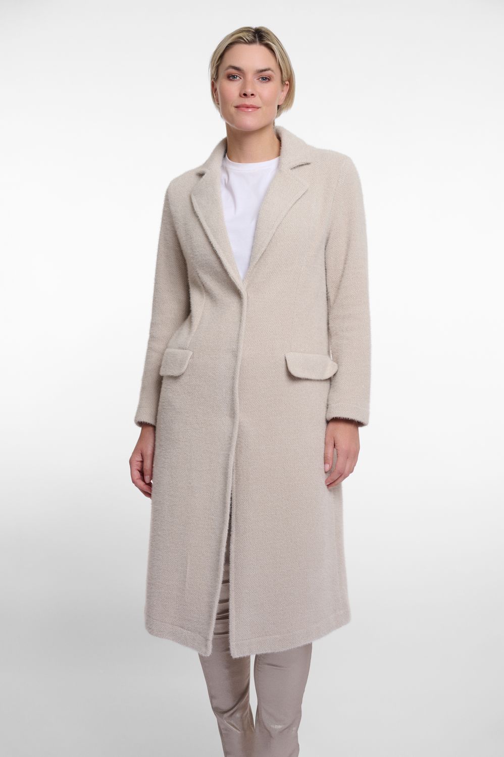 Rino & Pelle Long single breasted coat fog grey Jinte.7002521