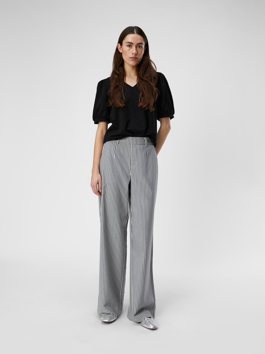 Object OBJLISA WIDE PANT AOP NOOS Cloud Dancer/Sky cap 23040544
