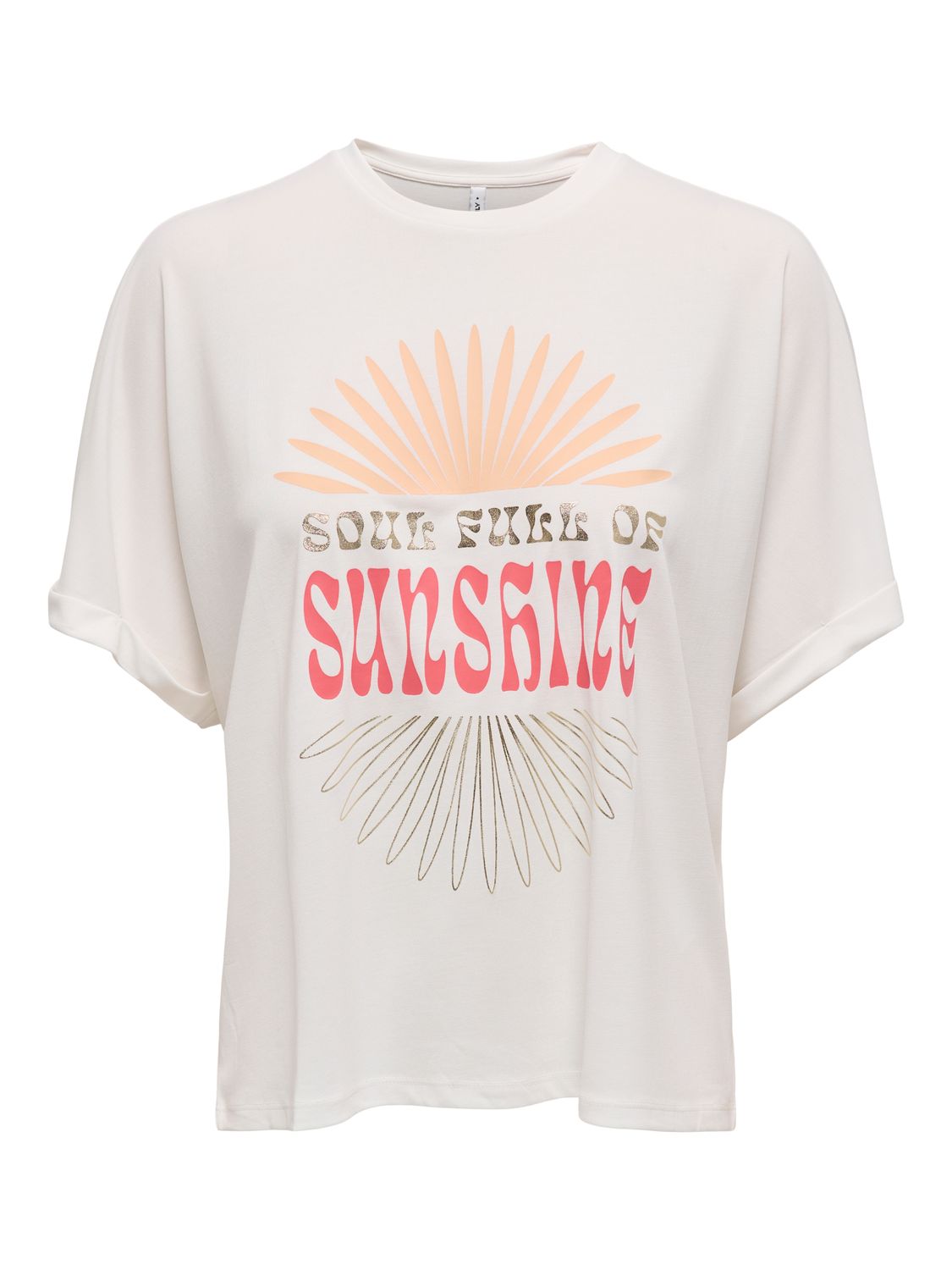 Only ONLFREE LIFE S/S FOLD UP TOP BOX JR: Cloud Dancer/Full of sunshine 15343267