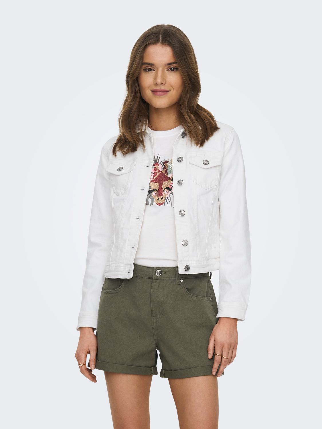 Only ONLTIA DNM JACKET COL PIM Ecru 15177238