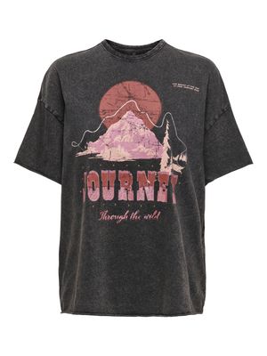 Only ONLLUCY LIFE S/S MOUNTAIN TOP BOX J: Black/Boho journey 15343180