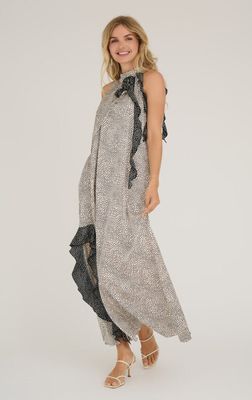 Aview dress black/white Rose dot dress