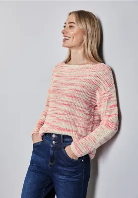 Street One u-boat sweater_halfcardigan ri soft beige A303145