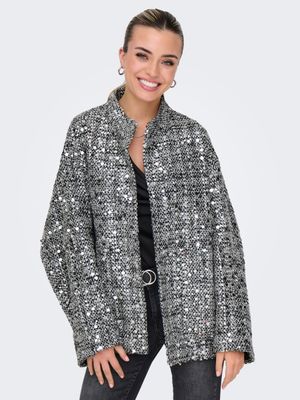 Only ONLQUINN LIFE L/S SEQUIN BOMBER XT : Silver/SEQUINS 15340982