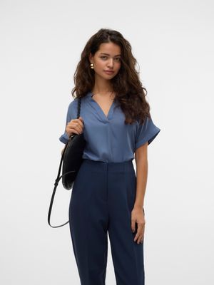 Vero Moda VMBEAUTY SS TOP WVN GA NOOS China Blue 10279697