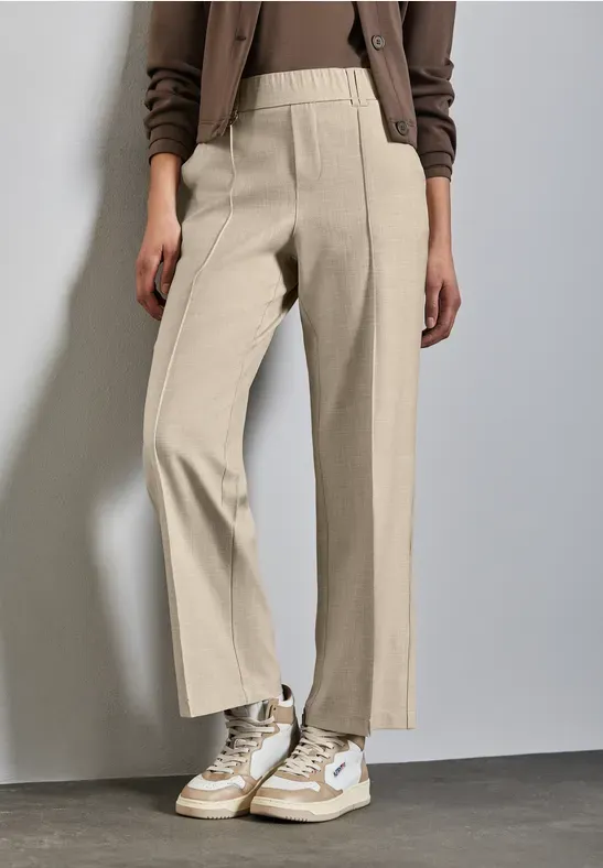Street One LTD QR D Ring Melange_Straight sheer beige mel. A378789