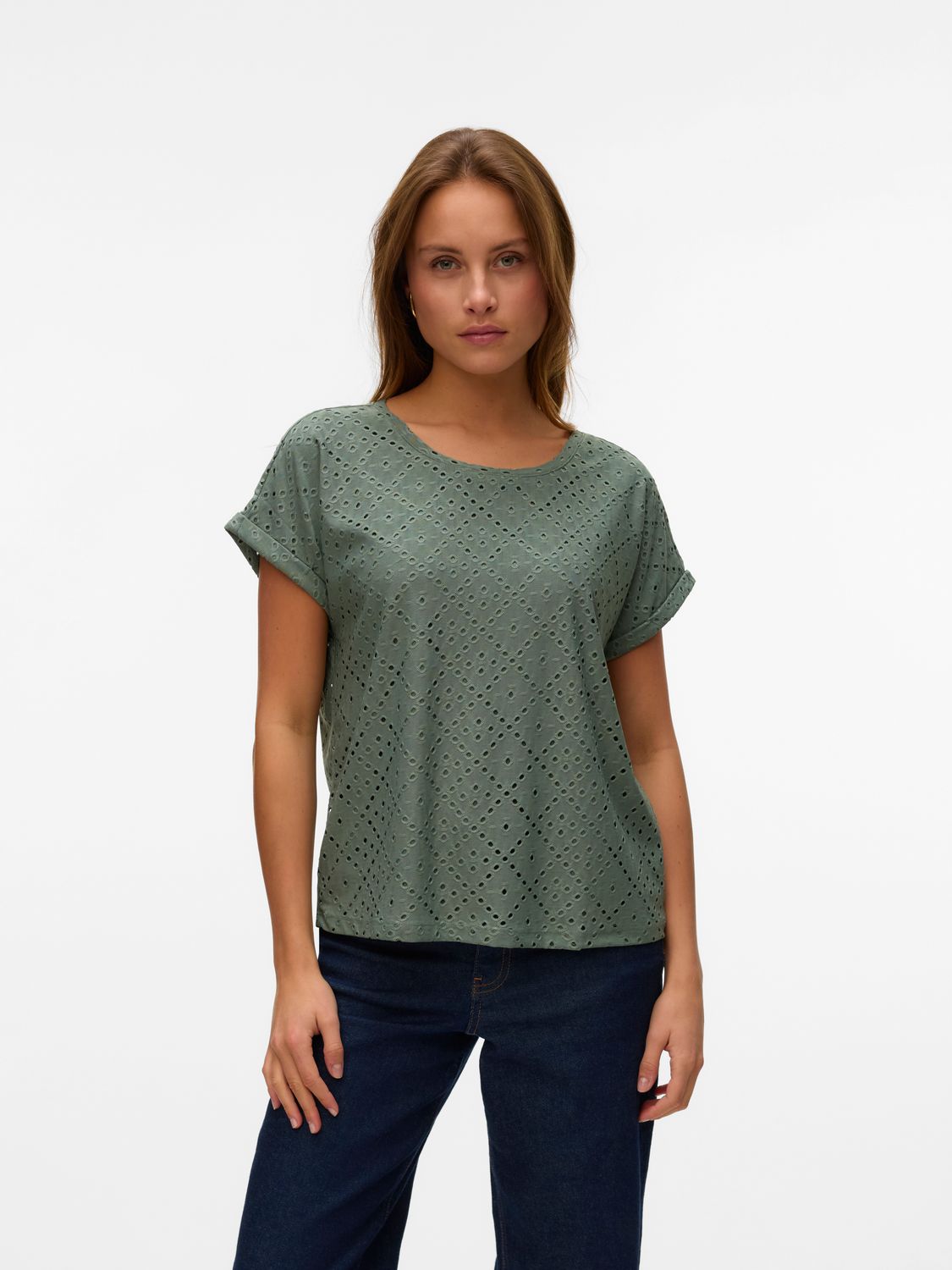 Vero Moda VMTASSA SS O-NECK TOP JRS Laurel Wreath 10325616