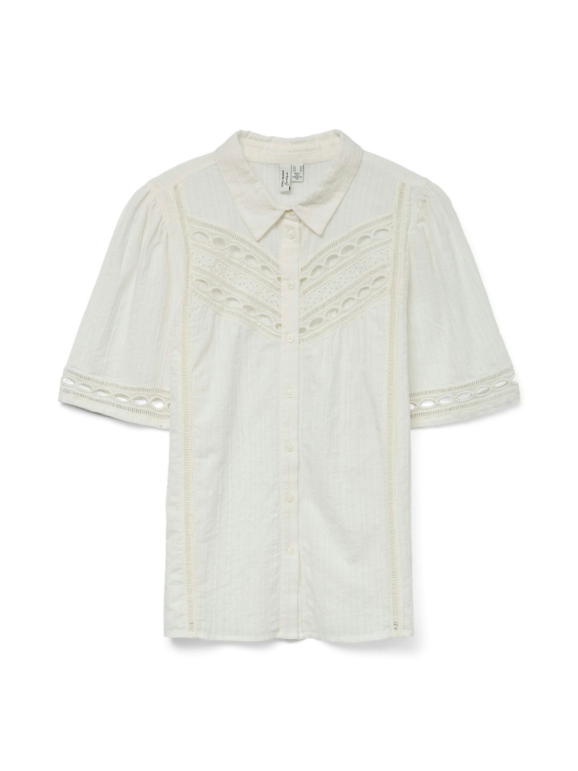 Vero Moda VMBRIONA S/S SHIRT WVN BTQ Snow White 10327078