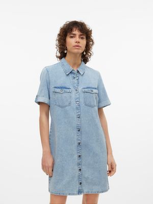 Vero Moda VMJENNIE SS SHORT DENIM DRESS GA NO: Light Blue Denim 10309665