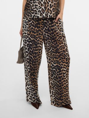 Vero Moda VMJOSIE HW WIDE PANT WVN GA Egret/Leo 10303759