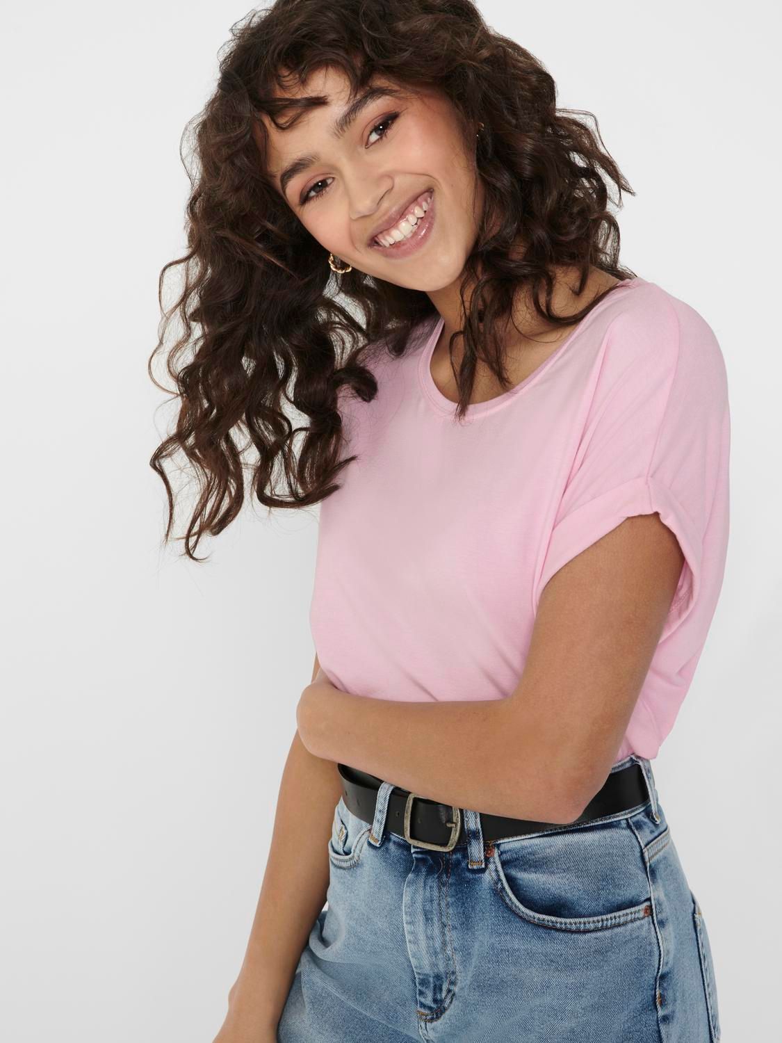 Only ONLMOSTER S/S O-NECK TOP NOOS JRS Pink Lady 15106662