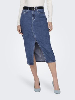 Only ONLSIRI FRONT SLIT SKIRT DNM GUA NO: Medium Blue Denim 15324365