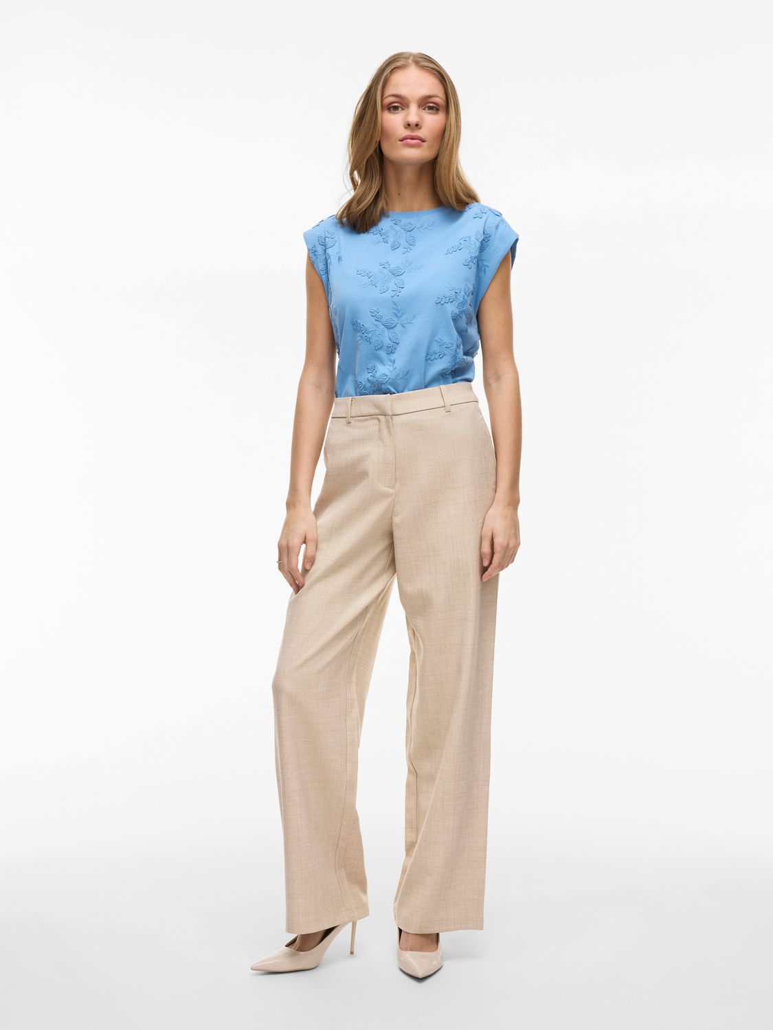 Vila VIROSA PANT #3 Super Light Natural 14108754