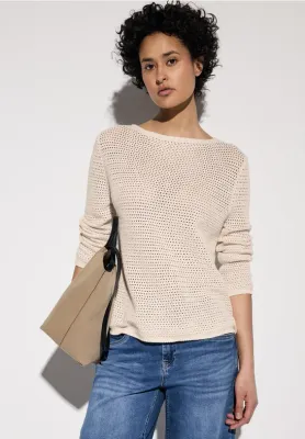 Street One u-boat sweater lucid white A303221