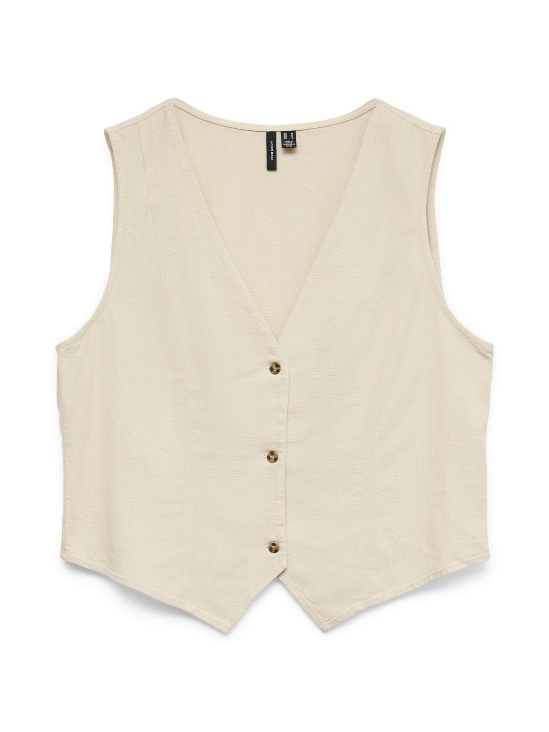 Vero Moda VMMYMILO S/L WAISTCOAT WVN GA Silver Lining 10321606