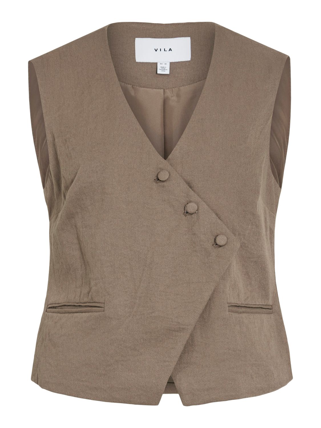 Vila VIFLEA S/L TAILORED VEST Mountain Trail 14105553