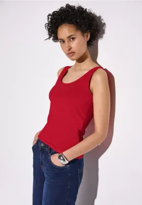Street One Style QR Anni basic top glory red A322896
