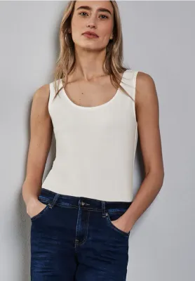 Street One Style QR Anni basic top White A322896