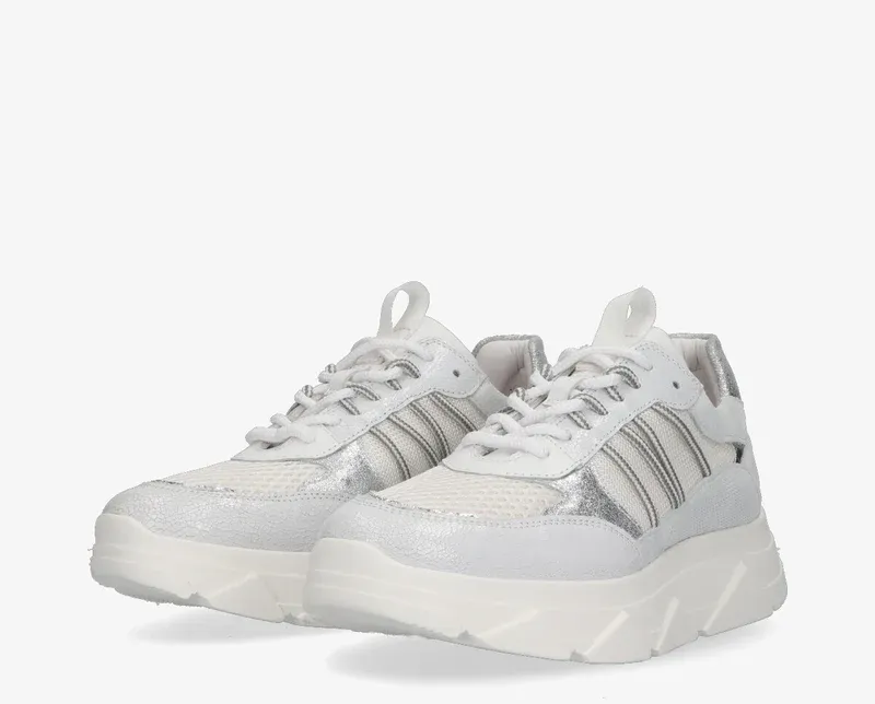 Tango sneaker White/silver Kady fat 435-g