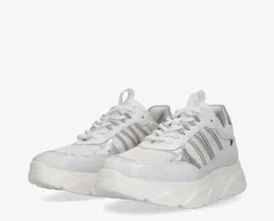 Tango sneaker White/silver Kady fat 435-g