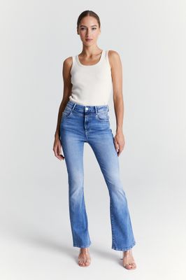Cup Of Joe Denim ultra high waist flare Medium Blue Matilda