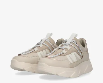 Tango sneaker off white/silver Kady fat 429-t