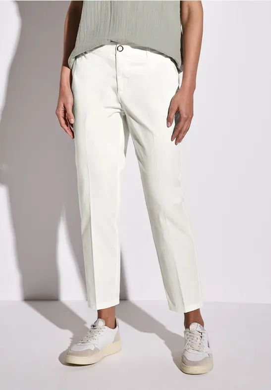 Street One QR Chino peach Twill Co/Ea off white A378680
