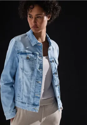 Street One QR Denim-Jacket,bleach wash Ultra bleached wash A212419