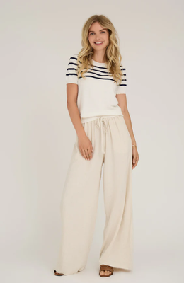Aview Ulla knit pullover White/ Navy AV4896
