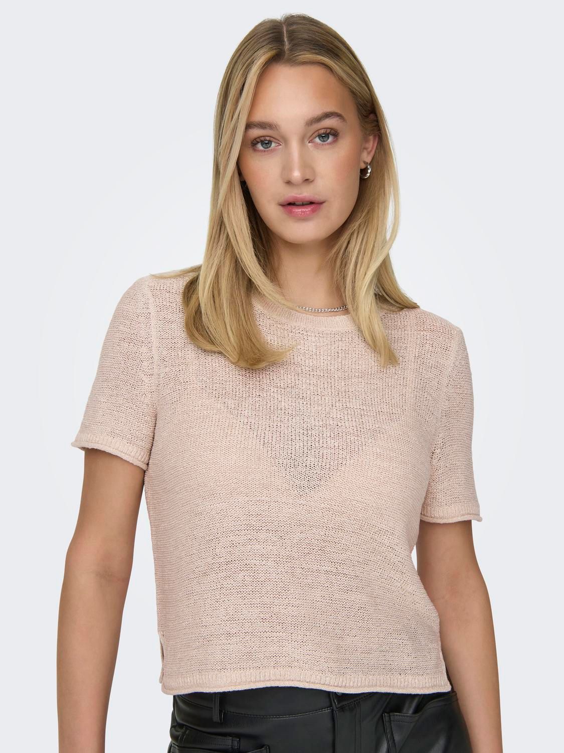 Only ONLSUNNY S/S PULLOVER KNT NOOS Pumice Stone 15254282