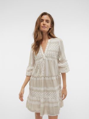 Vero Moda VMDICTHE 3/4 TUNIC WVN GA Silver Lining/Ibiza 10225127