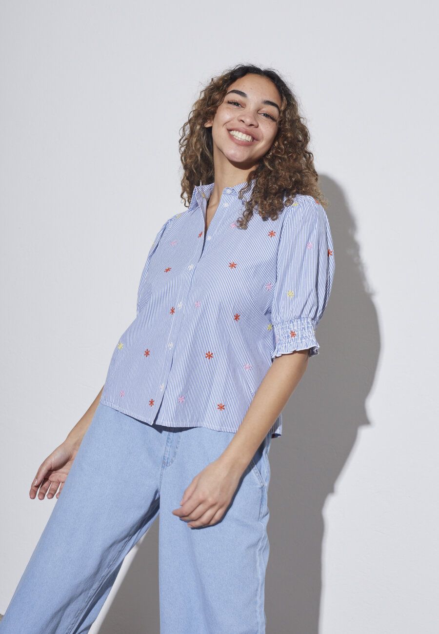 Sisters Point Blouse stripe/flower ISOLA-SS5