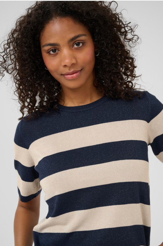 Kaffe Pullover Midnight/feather KAregina Striped pul