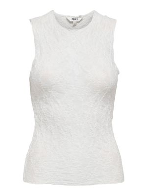Only ONLJOANNE S/L O-NECK TOP OX WVN Cloud Dancer 15363710