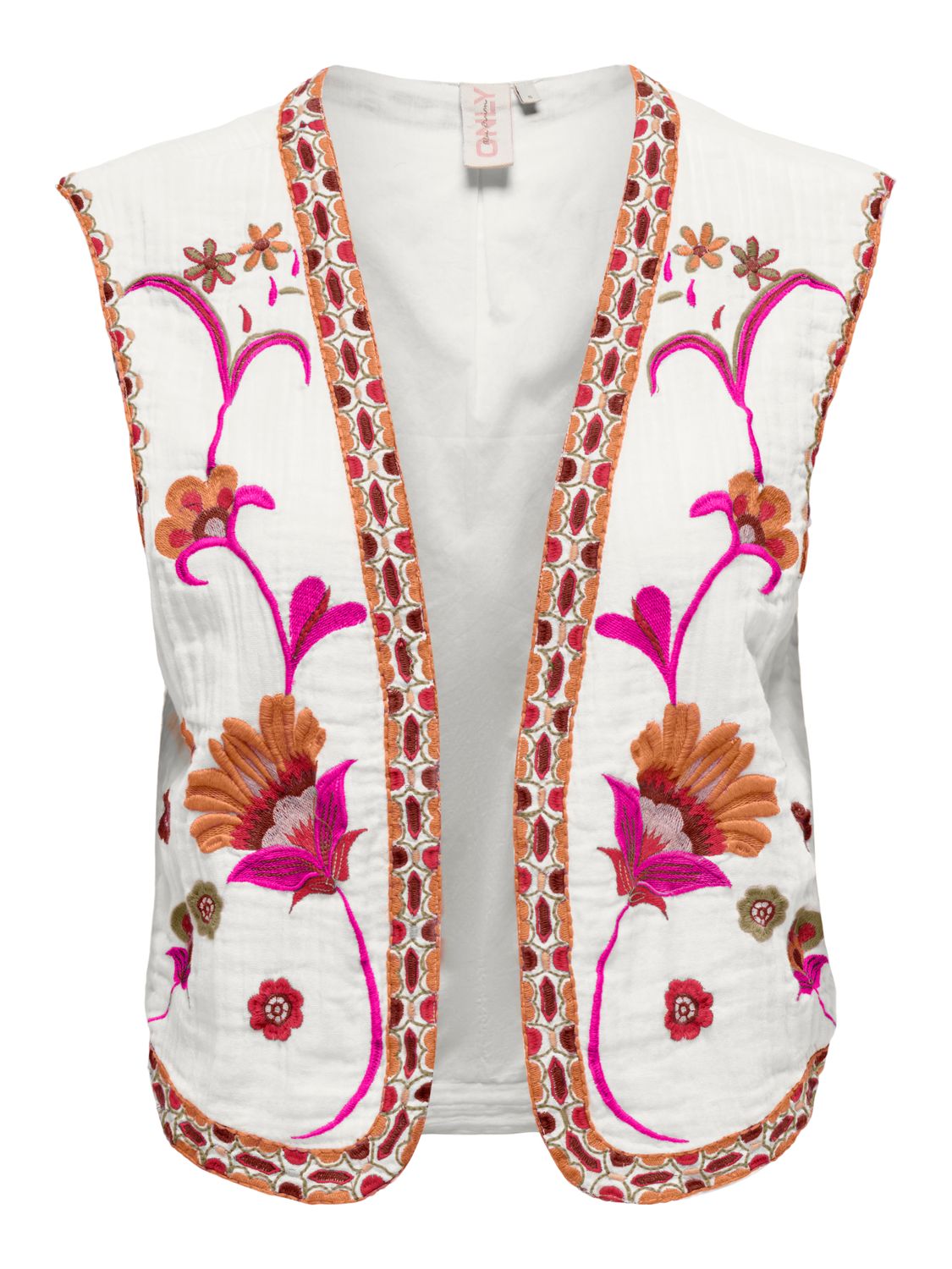Only ONLTHYRA LIFE SL EMB VEST WVN CS Cloud Dancer/W PEACH 15320211